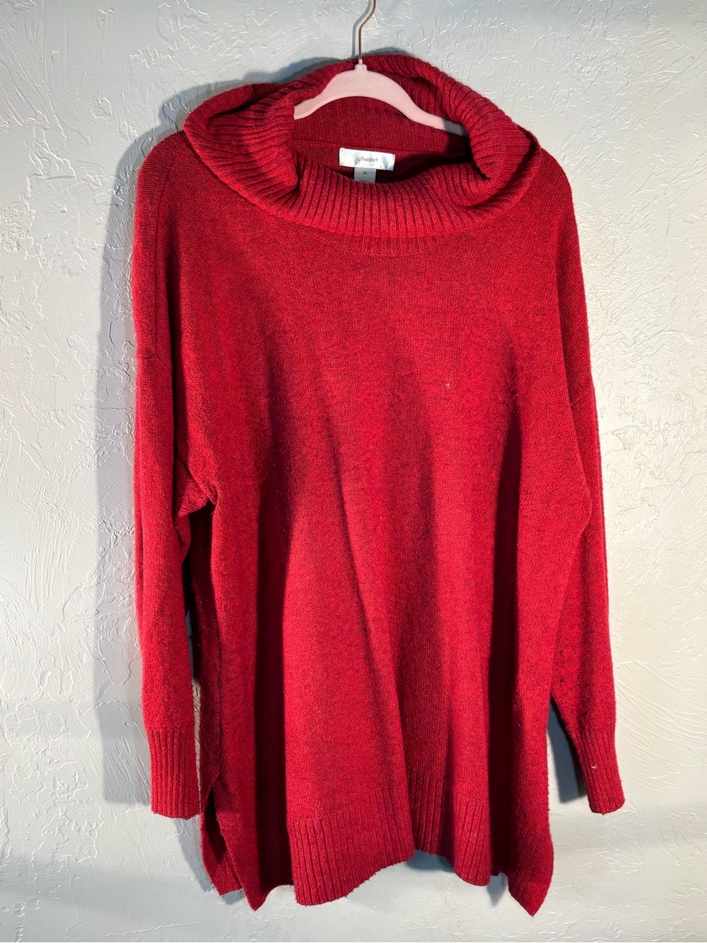 CJ Banks Red Cowl Neck Sweater